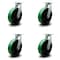 Service Caster 10 Inch Extra Heavy Duty Green Poly on Cast Iron Wheel Swivel Caster, 4PK SCC-KP92S1030-PUR-GB-4 - alternate 1